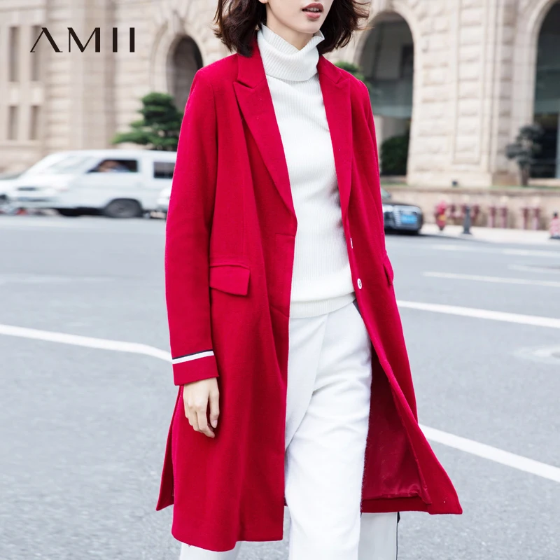Amii Casual Women Woolen Coat 2018 Winter Solid Covered Button Turn-down Collar Female Wool Blends
Amii Casual Women Woolen Coat 2018 Winter Solid Covered Button Turn-down Collar Female Wool Blends