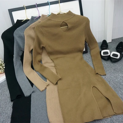 new 2018 brand women dress fashion vintage long sleeve knitting robe hiver sexy bandage dress vestidos stretch sweater dress
new 2018 brand women dress fashion vintage long sleeve knitting robe hiver sexy bandage dress vestidos stretch sweater dress