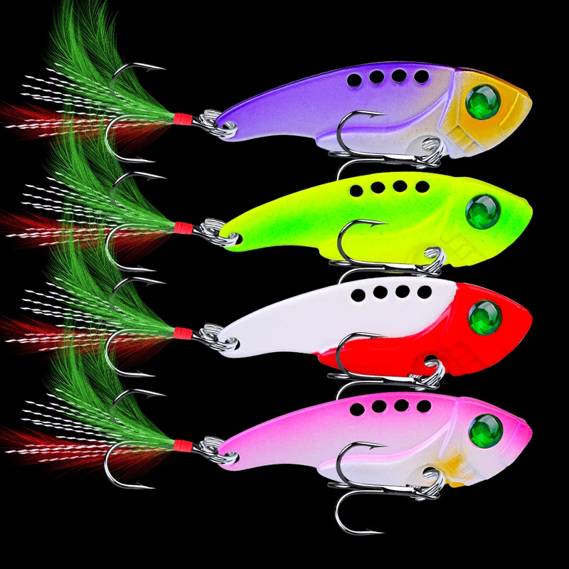 1Pcs Metal Spoon VIB Fishing Lure 11g 5.5cm Bass Crank Bait Treble With 2 Hooks VIB Lead Fish artificial bait cicada lure
1Pcs Metal Spoon VIB Fishing Lure 11g 5.5cm Bass Crank Bait Treble With 2 Hooks VIB Lead Fish artificial bait cicada lure
