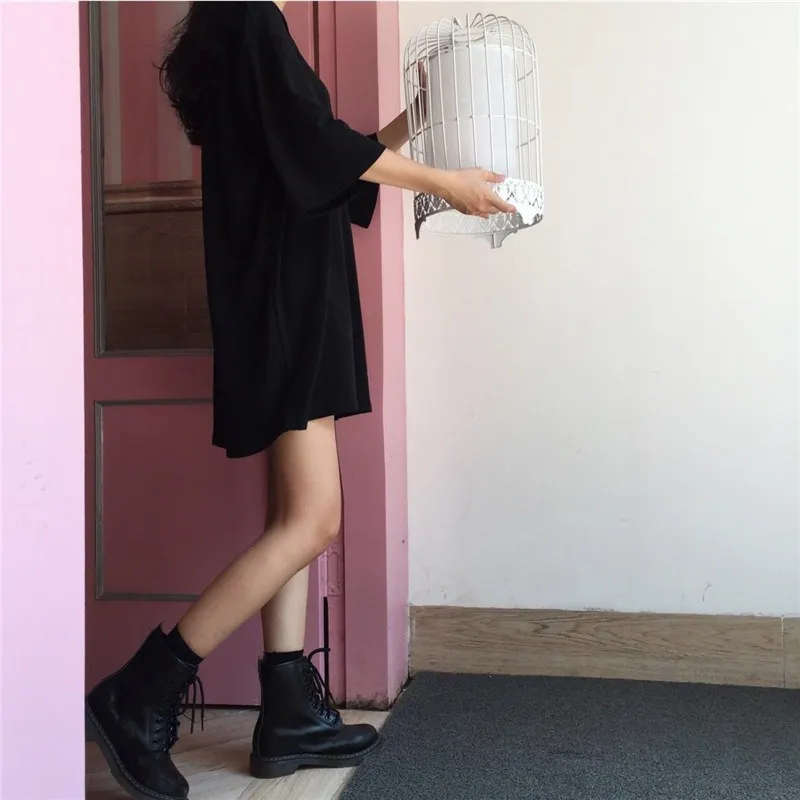 Spring Harajuku Fashion Black Casual Tees Short Summer Female T-Shirts Slim T-Shirt Street Wear Oversized Women Long Tops
Spring Harajuku Fashion Black Casual Tees Short Summer Female T-Shirts Slim T-Shirt Street Wear Oversized Women Long Tops