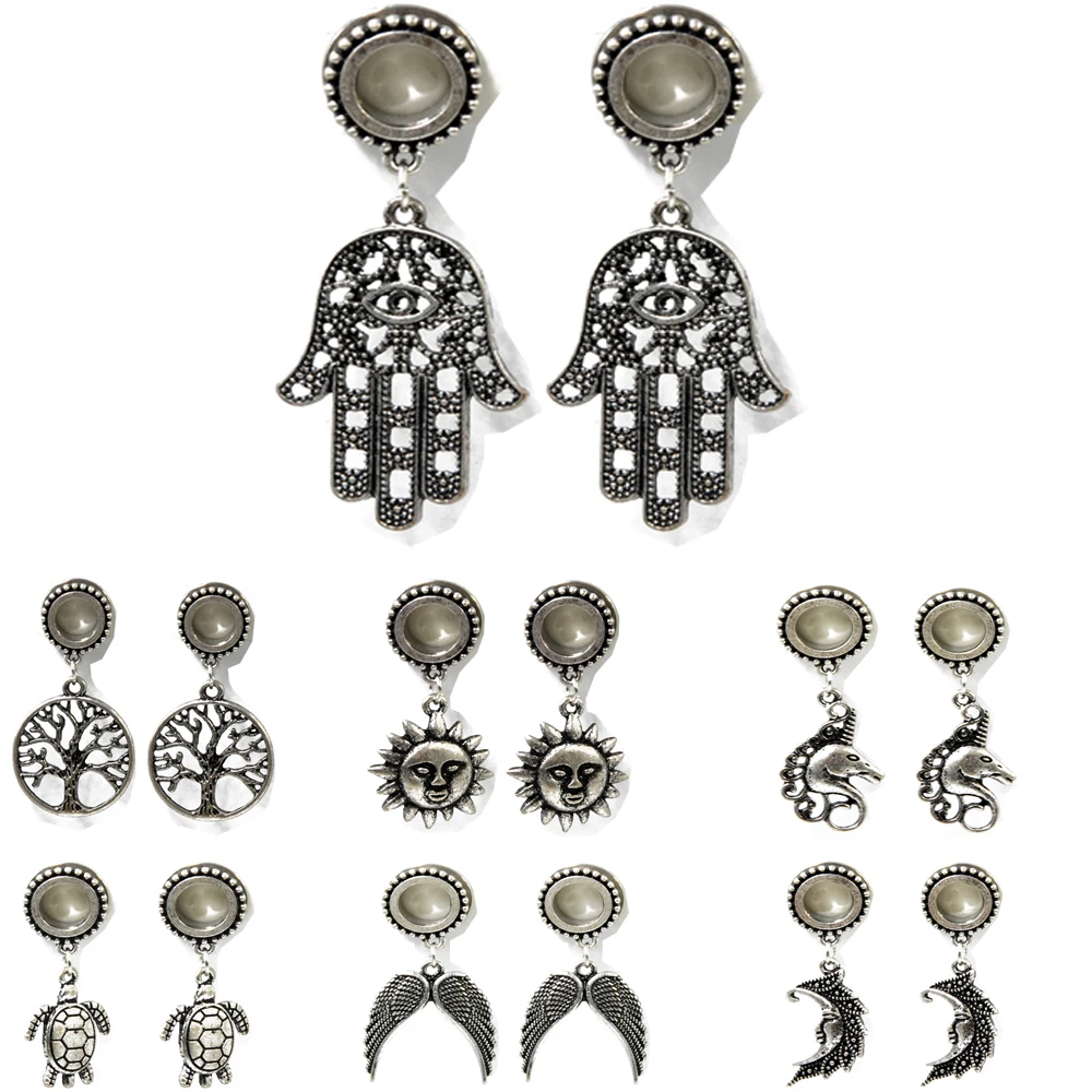 PAIR Stainless Steel Ear Plugs and Tunnels Dangle Ear Piercings Expansion Ear Stretched Screw Fit Flesh Tunnels Body Jewelry
PAIR Stainless Steel Ear Plugs and Tunnels Dangle Ear Piercings Expansion Ear Stretched Screw Fit Flesh Tunnels Body Jewelry