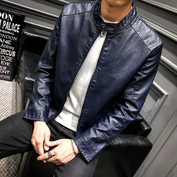 Korean Version of the Locomotive Trend Casual Coat Men's Leather Jacket Fashion Youth Slim Clothing Good Quality
Korean Version of the Locomotive Trend Casual Coat Men's Leather Jacket Fashion Youth Slim Clothing Good Quality
