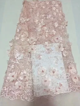 Newest 3d flower embroidered lace fabric with beads L-42029 French net lace top quality for party dress
Newest 3d flower embroidered lace fabric with beads L-42029 French net lace top quality for party dress