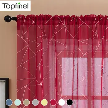 Topfinel Geometric Nordic style Window curtain Decoration Modern Chiffon Sheer Curtains for living room Tulle Curtains Drapes
Topfinel Geometric Nordic style Window curtain Decoration Modern Chiffon Sheer Curtains for living room Tulle Curtains Drapes