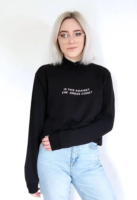 Is This Against The Dress Code Sweatshirt Women Fashion Clothes Long Sleeve Crewneck Graphic Hoodies Tops Streetwear Pullovers
Is This Against The Dress Code Sweatshirt Women Fashion Clothes Long Sleeve Crewneck Graphic Hoodies Tops Streetwear Pullovers