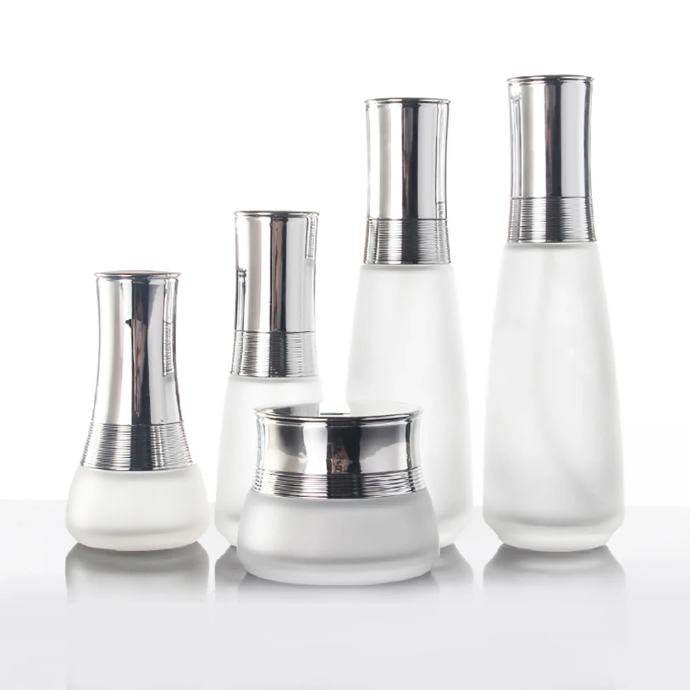 45ml Body Lotion Pump Bottle,Clear Frosted Glass Container with Gold/Silver Cover
45ml Body Lotion Pump Bottle,Clear Frosted Glass Container with Gold/Silver Cover