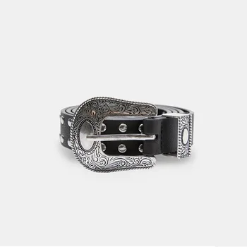 Vintage Retro Carved Metal Wide Double Buckle Belt Adjustable PU Waistband Women Elastic Belt Trendy For Jeans Straps YS145
Vintage Retro Carved Metal Wide Double Buckle Belt Adjustable PU Waistband Women Elastic Belt Trendy For Jeans Straps YS145