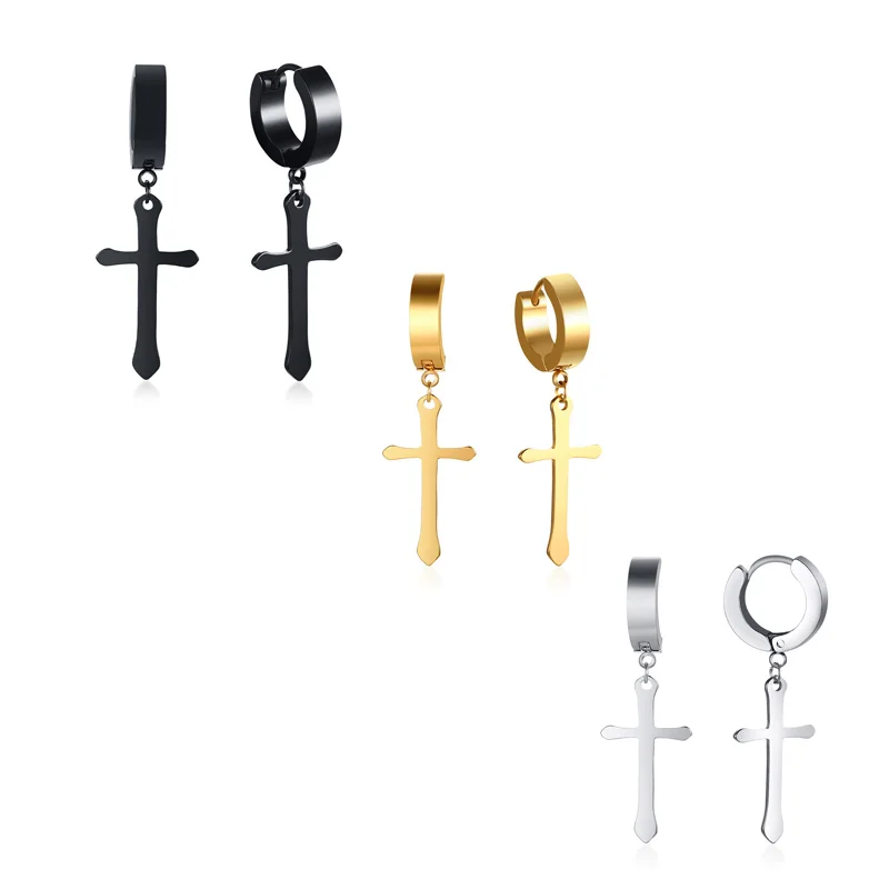 Mens Womens Silver Gold Black Surgical Stainless Steel Hoop Huggie Earrings Cross Drop Dangle Earrings Set Hypoallergenic
Mens Womens Silver Gold Black Surgical Stainless Steel Hoop Huggie Earrings Cross Drop Dangle Earrings Set Hypoallergenic