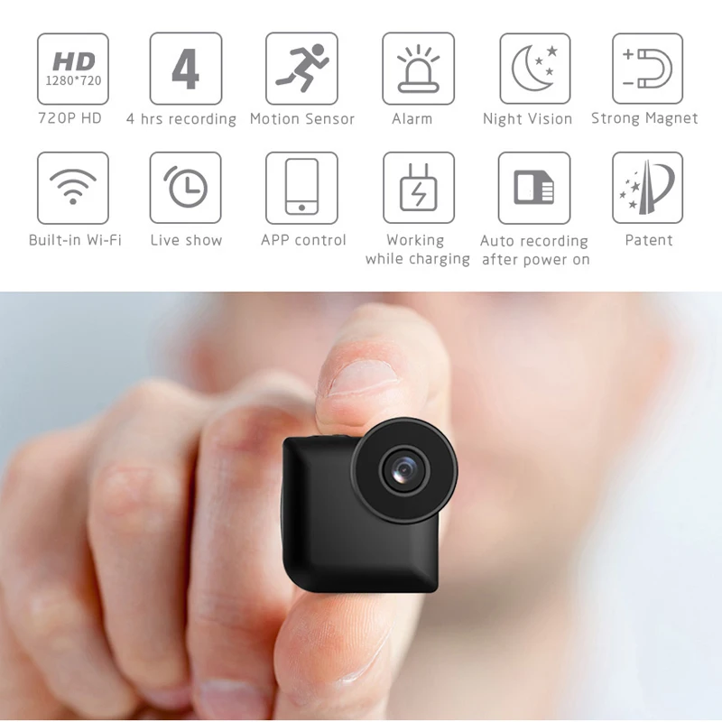 C3 HD 1080P Portable WiFi IP Mini Camera P2P Wireless Micro webcam Camcorder Video Recorder Support Remote View Hidden TF card
C3 HD 1080P Portable WiFi IP Mini Camera P2P Wireless Micro webcam Camcorder Video Recorder Support Remote View Hidden TF card