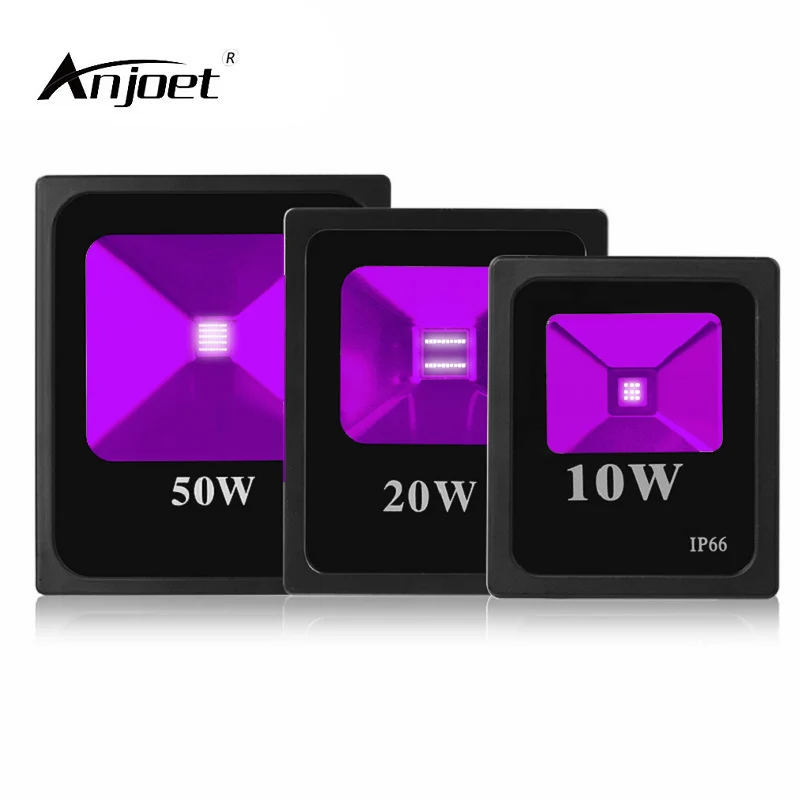 ANJOET 10W 20W 30W 50W Ultraviolet LED FloodLight UV Black light Party Neon Lighting 110V 220V IP66 Waterproof Fluorescent lamp
ANJOET 10W 20W 30W 50W Ultraviolet LED FloodLight UV Black light Party Neon Lighting 110V 220V IP66 Waterproof Fluorescent lamp