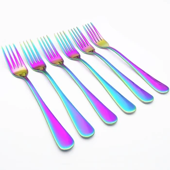 Salad Forks Rainbow Prongs Picks Food Grade Fork Stainless Steel Main Dinner Fork Steak Fork Pasta Fork Western Style 3/6pcs/set
Salad Forks Rainbow Prongs Picks Food Grade Fork Stainless Steel Main Dinner Fork Steak Fork Pasta Fork Western Style 3/6pcs/set