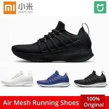 Mise à niveau d'origine Xiao mi mi jia hommes Smart Sports de plein air chaussures de course système de verrouillage en arête de poisson élastique tricot Vamp mâle mi baskets(China)