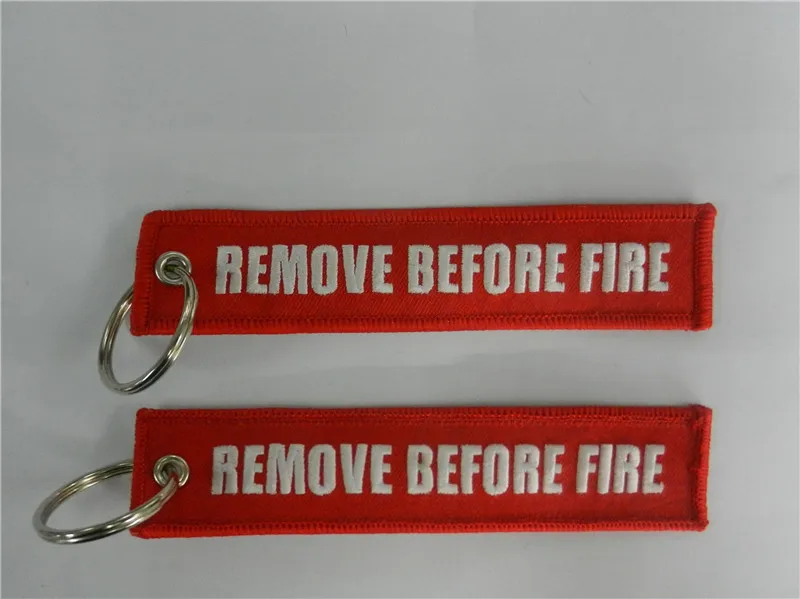 Remove Before Fire Embroidery Keychain/Keyring/Key Ring/Key Chain/Key FOB/Embroidered Key Chain
Remove Before Fire Embroidery Keychain/Keyring/Key Ring/Key Chain/Key FOB/Embroidered Key Chain