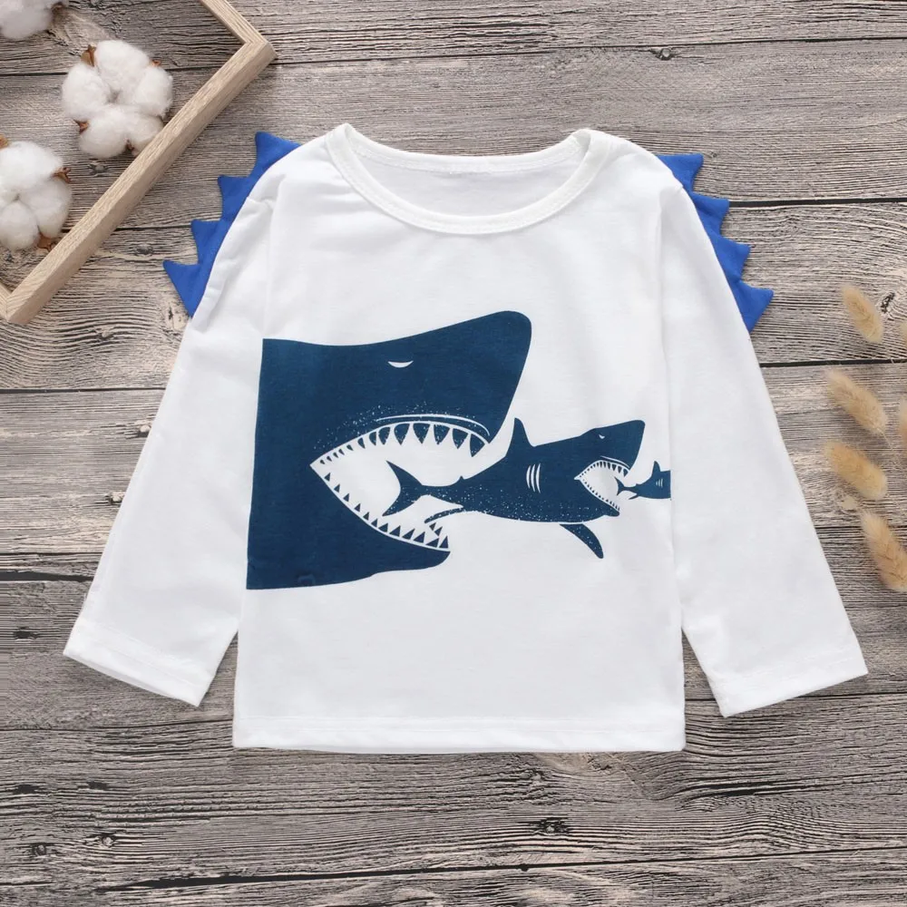 Kids Fashion Unisex Character Children Baby Girls Boys Shark Print Soft Tops O-Neck Cute T-Shirt Clothes Autumn And Winter 35
Kids Fashion Unisex Character Children Baby Girls Boys Shark Print Soft Tops O-Neck Cute T-Shirt Clothes Autumn And Winter 35