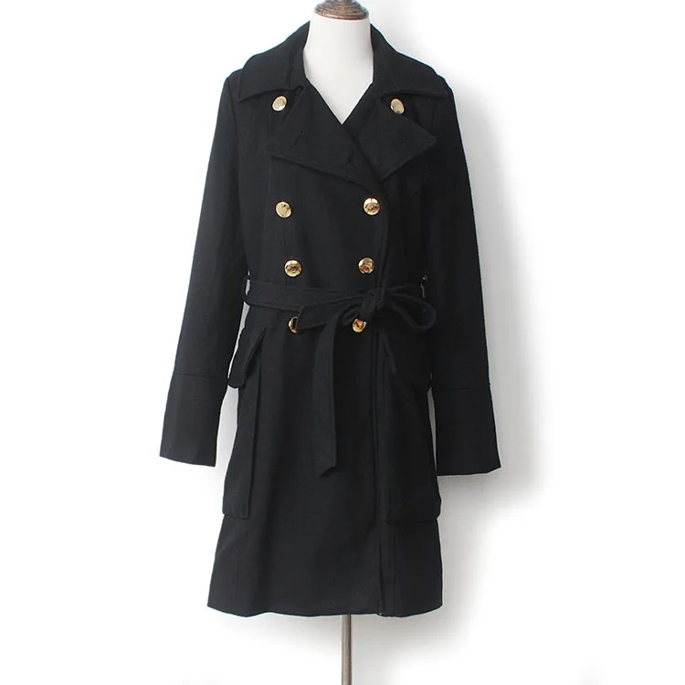 YUNINYOYO Military style lapel double-breasted big golden button wool women autumn and winter coat windbreaker includ belt
YUNINYOYO Military style lapel double-breasted big golden button wool women autumn and winter coat windbreaker includ belt