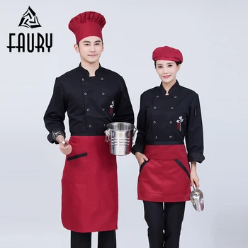 High Quality Embroidery Long Sleeve Double Breasted Chef Jackets Catering Workwear Uniforms BBQ Restaurant Kitchen Cooking Tops 
High Quality Embroidery Long Sleeve Double Breasted Chef Jackets Catering Workwear Uniforms BBQ Restaurant Kitchen Cooking Tops