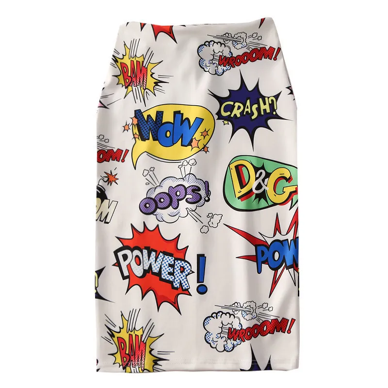 Cartoon Print Midi Pencil Summer Skirt Women Fashion 2019 Hip Pop High Waist White Street Skirt Female
Cartoon Print Midi Pencil Summer Skirt Women Fashion 2019 Hip Pop High Waist White Street Skirt Female
