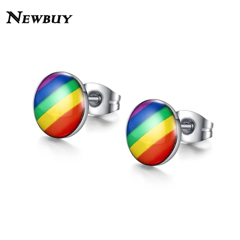 NEWBUY Stainless Steel Rainbow Stud EarringS High Quality Gay Jewelry High Polished Gay Lovers Earrings Wholesale
NEWBUY Stainless Steel Rainbow Stud EarringS High Quality Gay Jewelry High Polished Gay Lovers Earrings Wholesale