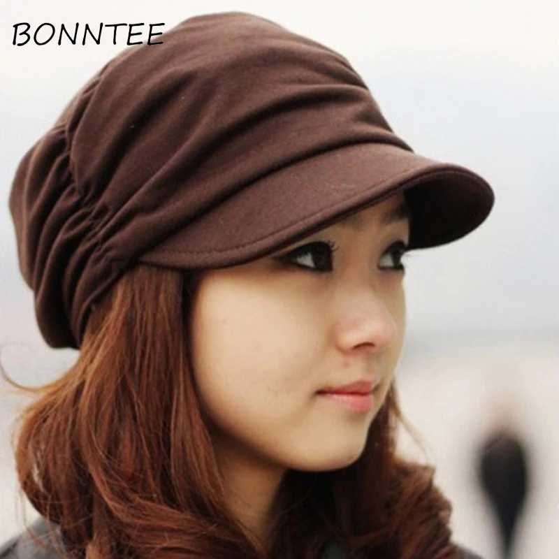 Caps Cotton Solid Females Sunscreen Korean Style Autumn Winter Female Casual Fashion Women Pleated Cap Womens Chic Outdoor Visor
Caps Cotton Solid Females Sunscreen Korean Style Autumn Winter Female Casual Fashion Women Pleated Cap Womens Chic Outdoor Visor