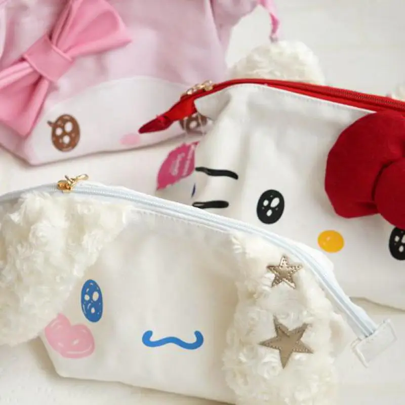 Cute Cartoon My Melody Hello Kitty Big Ears Cinnamoroll Plush Toy Bag Kawaii Doll Hand Cosmetic Bag For Girls Birthday Gifts
Cute Cartoon My Melody Hello Kitty Big Ears Cinnamoroll Plush Toy Bag Kawaii Doll Hand Cosmetic Bag For Girls Birthday Gifts