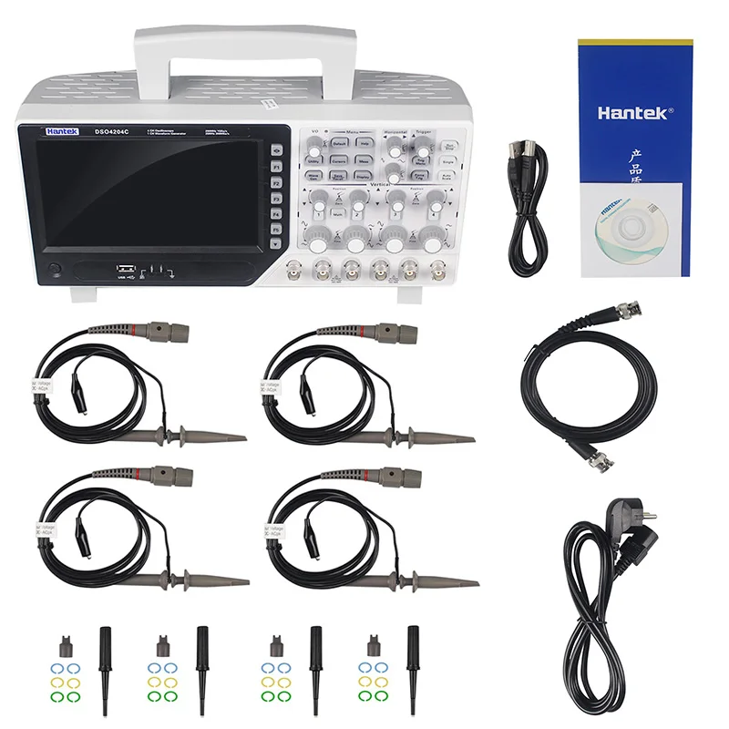 2019 New Hantek DSO4254C/4204C 4CH 1GS/s sample rate 250MHz bandwidth Digital Storage Oscilloscope Integrated USB Host/Device
2019 New Hantek DSO4254C/4204C 4CH 1GS/s sample rate 250MHz bandwidth Digital Storage Oscilloscope Integrated USB Host/Device