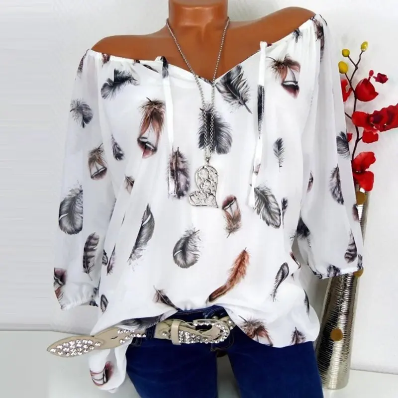 Women Blouses Green Plus Size 5XL OL Ladies Boho Casual Travel Summer Loose Feather Print Tops Female Fashion Black Simple Shirt
Women Blouses Green Plus Size 5XL OL Ladies Boho Casual Travel Summer Loose Feather Print Tops Female Fashion Black Simple Shirt