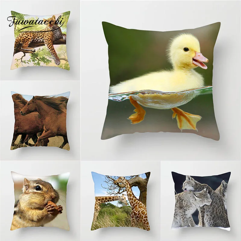 Fuwatacchi Animal Cushion Cover Decorative Cute Duck Dog Tiger Giraffe Throw Pillow Cover Home Sofa Car New 2019 Pillowcase
Fuwatacchi Animal Cushion Cover Decorative Cute Duck Dog Tiger Giraffe Throw Pillow Cover Home Sofa Car New 2019 Pillowcase