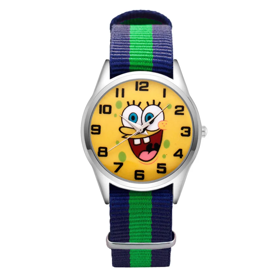Fashion Cartoon Cute SpongeBob style Watches Women's Girls Students Boy's Children Nylon Strap Quartz Wrist Watch Clcok JC02
Fashion Cartoon Cute SpongeBob style Watches Women's Girls Students Boy's Children Nylon Strap Quartz Wrist Watch Clcok JC02