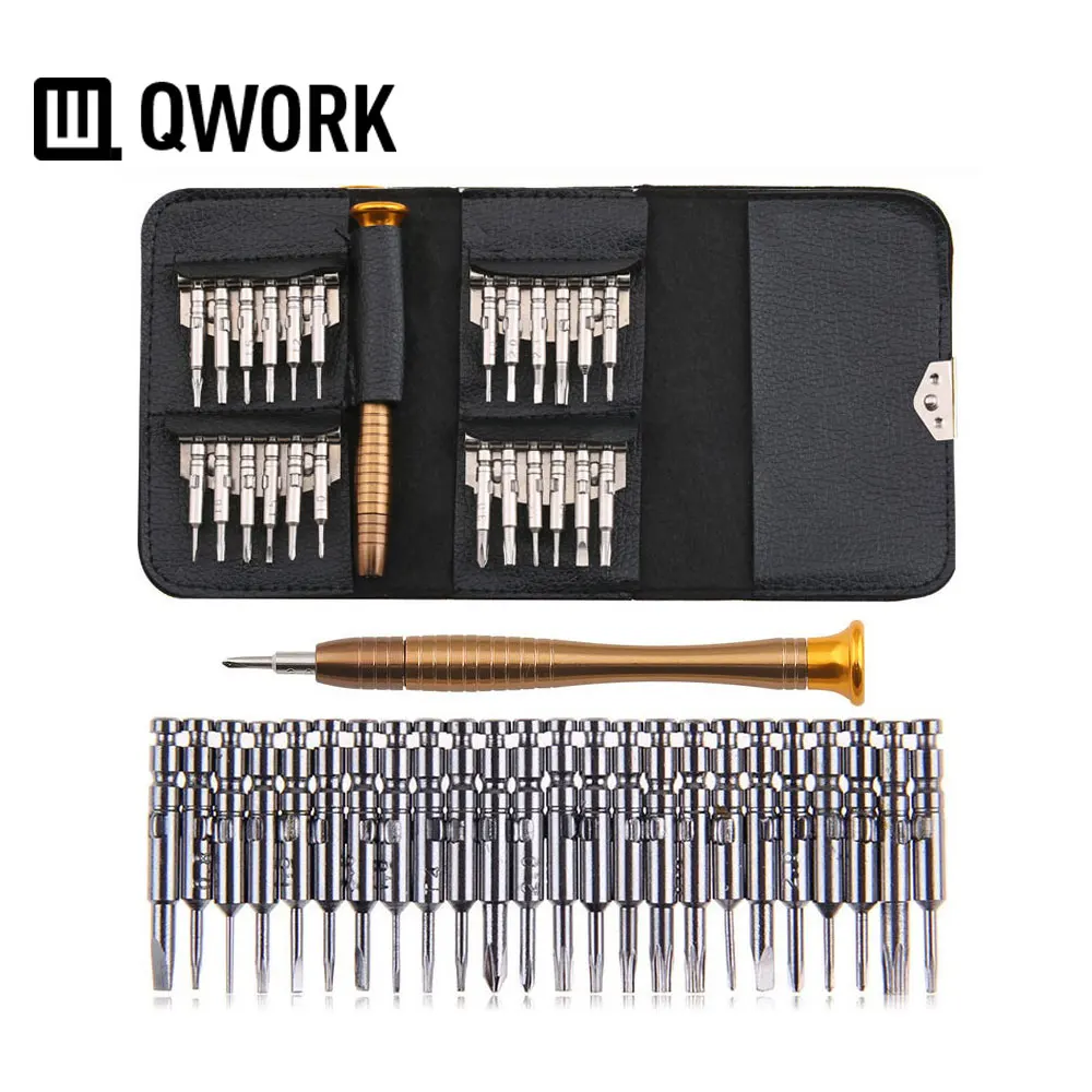 QWORK Mini Precision Screwdriver Set 25 in 1 Repair Tool Set For iPhone Cellphone Tablet PC Hand tools
QWORK Mini Precision Screwdriver Set 25 in 1 Repair Tool Set For iPhone Cellphone Tablet PC Hand tools