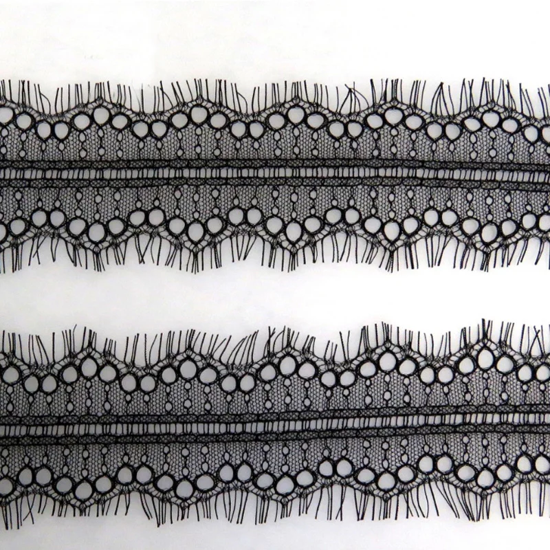 3m/lot width 7cm Exquisite Doule Edge Eyelet Lace Vogue Wedding Eyelash Lace Trim Fabric DIY Clothing Accessories in White/Black
3m/lot width 7cm Exquisite Doule Edge Eyelet Lace Vogue Wedding Eyelash Lace Trim Fabric DIY Clothing Accessories in White/Black