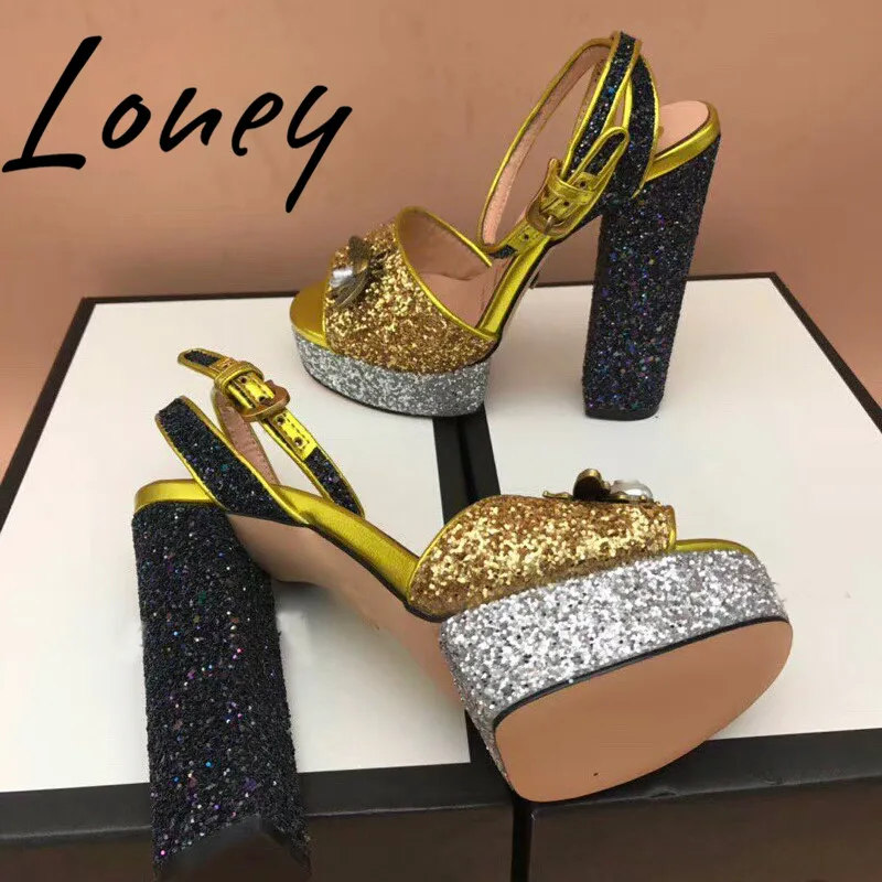 Loney New Velvet Sexy Platform Women Summer Spring Sandals Glitter Bling Bee Chunky Heel HIgh Heel Sandals Shoes Women
Loney New Velvet Sexy Platform Women Summer Spring Sandals Glitter Bling Bee Chunky Heel HIgh Heel Sandals Shoes Women