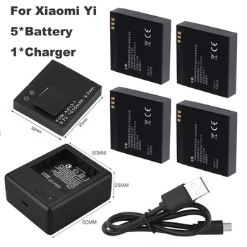 Batteries For Xiaomi Yi Camera 1010mAh AZ13-1 battery 5PCS + USB 2 sides Charger For xiaoyi Action camera xiaomi yi accessories
Batteries For Xiaomi Yi Camera 1010mAh AZ13-1 battery 5PCS + USB 2 sides Charger For xiaoyi Action camera xiaomi yi accessories