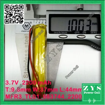 1 pcs. li-ion battery 3.7v 2200mAh rechargeable battery 3.7 v 2200 mah size: 9.8x37x44mm
1 pcs. li-ion battery 3.7v 2200mAh rechargeable battery 3.7 v 2200 mah size: 9.8x37x44mm