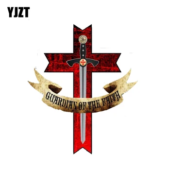 YJZT 13CM*15.2CM Car Accessories Cross Templar JM Sticker PVC Shield Bike Decal Car Sticker 6-2112
YJZT 13CM*15.2CM Car Accessories Cross Templar JM Sticker PVC Shield Bike Decal Car Sticker 6-2112
