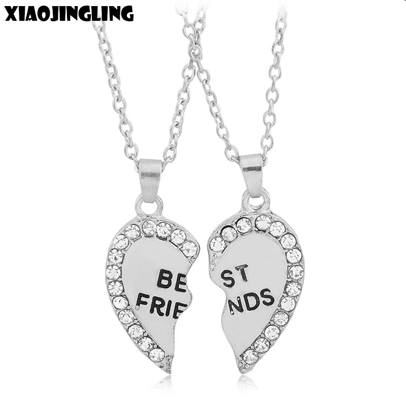 XIAOJINGLING New Style Splice Crystal Heart Pendant Best Friend Letter Necklace For Women Wholesale Jewelry Best Friends Gifts
XIAOJINGLING New Style Splice Crystal Heart Pendant Best Friend Letter Necklace For Women Wholesale Jewelry Best Friends Gifts