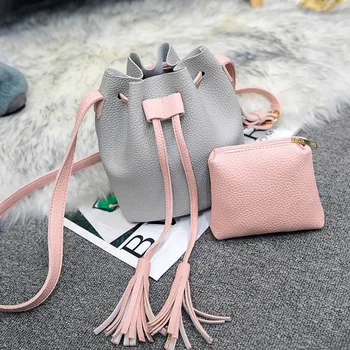 Casual Composite Bucket Bag Ladies Messenger Bags Tassel Handbags Drawstring Crossbody Shoulder Bag For Women Girls Purses Bolsa
Casual Composite Bucket Bag Ladies Messenger Bags Tassel Handbags Drawstring Crossbody Shoulder Bag For Women Girls Purses Bolsa