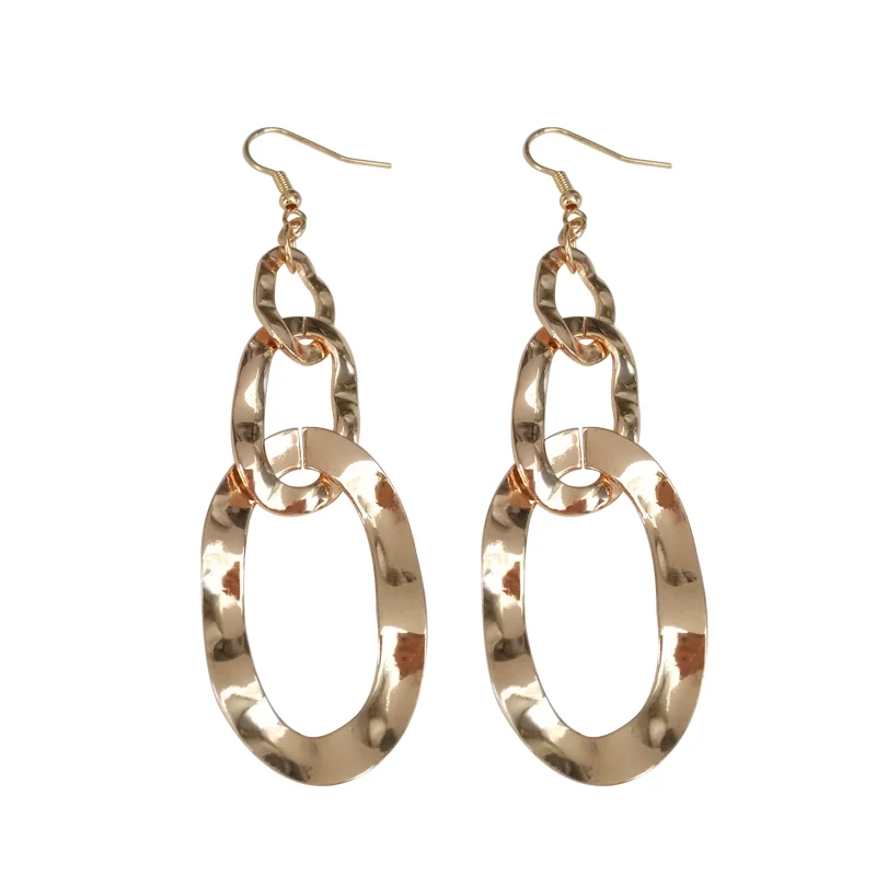 European and American geometric circular three-ring link earrings long section of metal earrings female fashion jewelry gift
European and American geometric circular three-ring link earrings long section of metal earrings female fashion jewelry gift