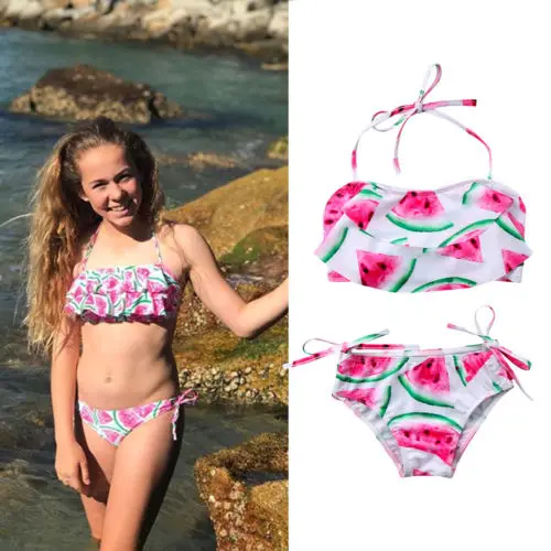 2Pcs Kid Baby Girl Bikini Set Watermelon Print Halter Bandeau Swimwear Low Waist Swimsuit Bandage Beachwear Toddler Bathing Suit
2Pcs Kid Baby Girl Bikini Set Watermelon Print Halter Bandeau Swimwear Low Waist Swimsuit Bandage Beachwear Toddler Bathing Suit
