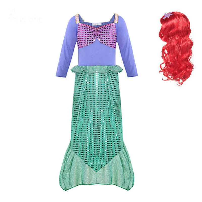 The Little Mermaid Ariel Princess Dress Child Cosplay Costume Fantasia Mermaid Tail Kids wig Christmas new year wig Baby Girls
The Little Mermaid Ariel Princess Dress Child Cosplay Costume Fantasia Mermaid Tail Kids wig Christmas new year wig Baby Girls