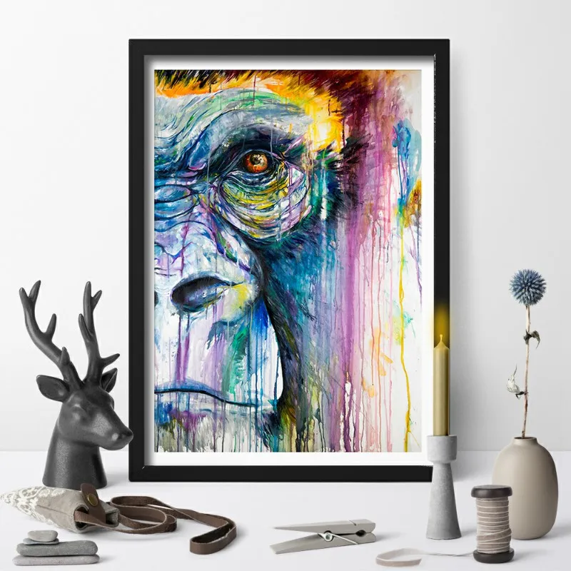 Wall Art Abstract Watercolor Chimpanz Canvas Painting Posters And Prints Wall Art Animal Canvas Picture For Living Room
Wall Art Abstract Watercolor Chimpanz Canvas Painting Posters And Prints Wall Art Animal Canvas Picture For Living Room