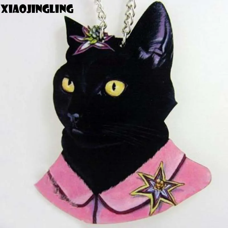 XIAOJINGLING Cretive Black Cat Pendants&Necklaces High Quality Wooden Necklace Vintage Cartoon Design Necklace Halloween Gift
XIAOJINGLING Cretive Black Cat Pendants&Necklaces High Quality Wooden Necklace Vintage Cartoon Design Necklace Halloween Gift