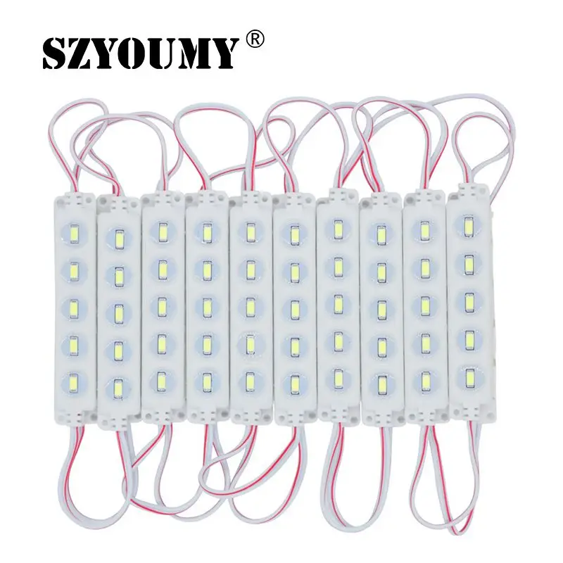 SZYOUMY DC 12V 5730 SMD 5 LED Module Waterproof IP65 Decorative Injection Modules Light White/Warm White/Red/Blue/ Green/ Yellow
SZYOUMY DC 12V 5730 SMD 5 LED Module Waterproof IP65 Decorative Injection Modules Light White/Warm White/Red/Blue/ Green/ Yellow