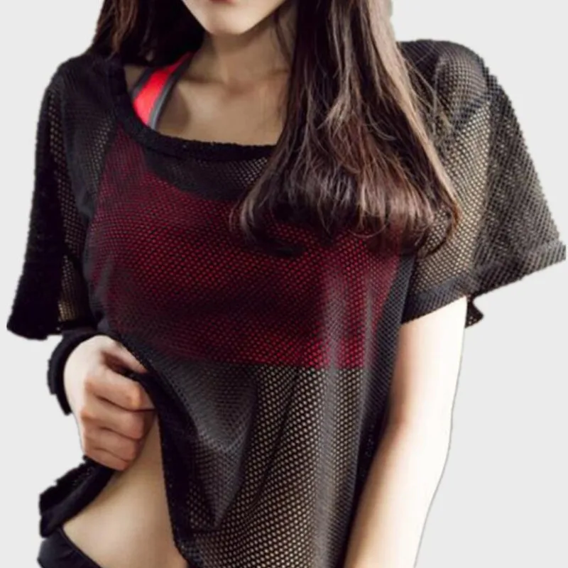 Summer Women's Mesh Yoga Top Dance Shirt Female Running Sport Fitness Sexy Gym Quick Dry Workout Exercises T-Shirt
Summer Women's Mesh Yoga Top Dance Shirt Female Running Sport Fitness Sexy Gym Quick Dry Workout Exercises T-Shirt
