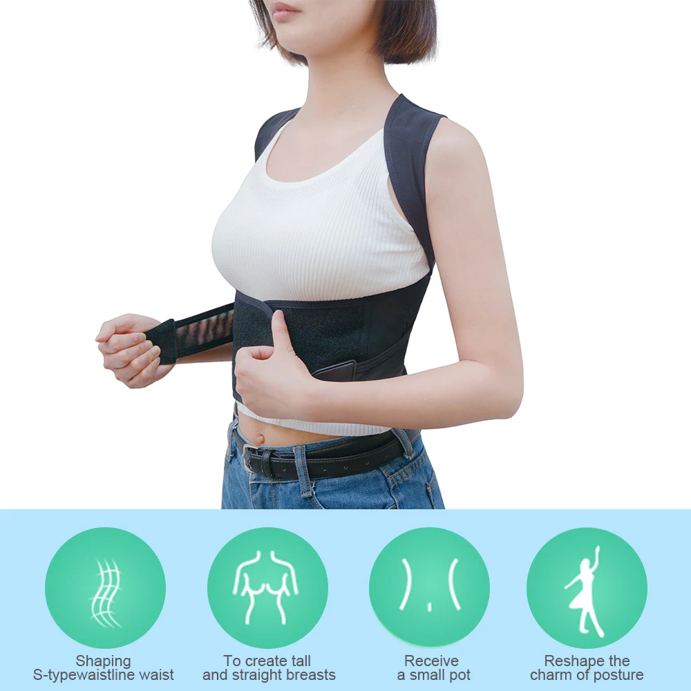 Image 1 Pc Belly Sweat Belt Posture Brace Shoulder Back Support Back Posture Corrector Men Shoulder Posture Corset 2016 Hot Sale C776