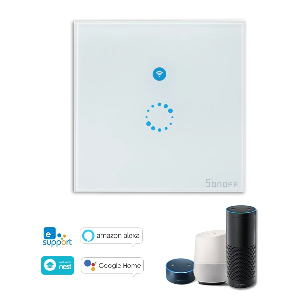 SONOFF T1 3 Gang Smart WiFi Wall Light Switch RF/APP/Touch Control Timer UK Panel Home Automation Support for Google Home/Nest
SONOFF T1 3 Gang Smart WiFi Wall Light Switch RF/APP/Touch Control Timer UK Panel Home Automation Support for Google Home/Nest