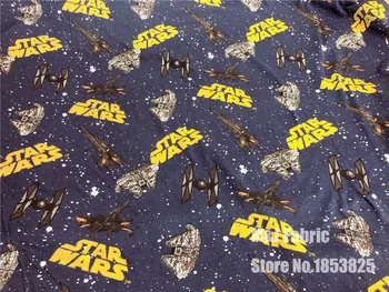 50*160cm spaceship Robot Star Wars Elasticity knitted cotton fabric For Sewing Fat Quilting Patchwork boy pajamas Cloth
50*160cm spaceship Robot Star Wars Elasticity knitted cotton fabric For Sewing Fat Quilting Patchwork boy pajamas Cloth