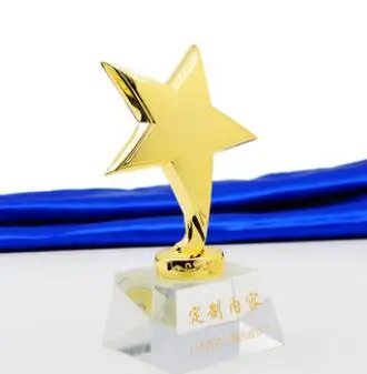 Star pentagram zinc alloy crystal trophy award stand for small metal service Wholesale factory direct selling
Star pentagram zinc alloy crystal trophy award stand for small metal service Wholesale factory direct selling