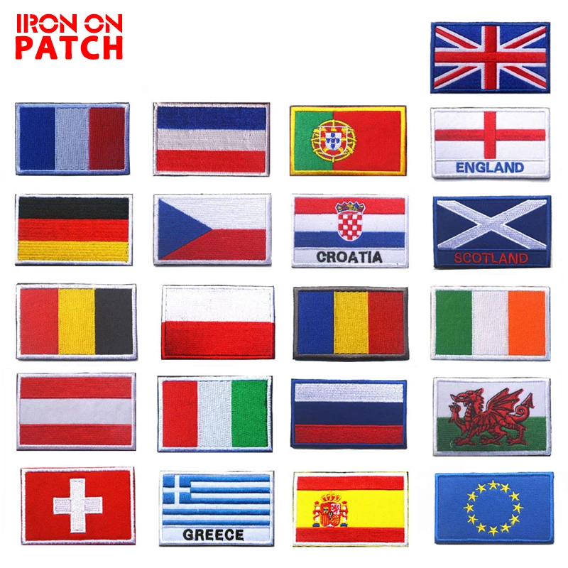 European Flag Patch Hook & Loop Cloth Backpack Army Personality Pride Badge Morale Russia Netherlands UK Embroidered Patches
European Flag Patch Hook & Loop Cloth Backpack Army Personality Pride Badge Morale Russia Netherlands UK Embroidered Patches