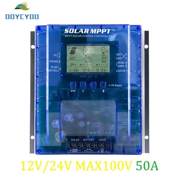 OOYCYOO MPPT Charge Controller 50 amp, 12V/24V Auto,Max 100V Input Solar Regulator,with LCD Display for Lead-Acid
OOYCYOO MPPT Charge Controller 50 amp, 12V/24V Auto,Max 100V Input Solar Regulator,with LCD Display for Lead-Acid