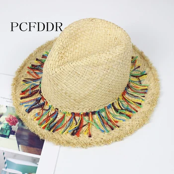 PCFDDR Color Flow Sura Fei Grass Hat, Beach Big Rim Holiday Hat, Seaside Straw Hat, Outdoor Hat.
PCFDDR Color Flow Sura Fei Grass Hat, Beach Big Rim Holiday Hat, Seaside Straw Hat, Outdoor Hat.